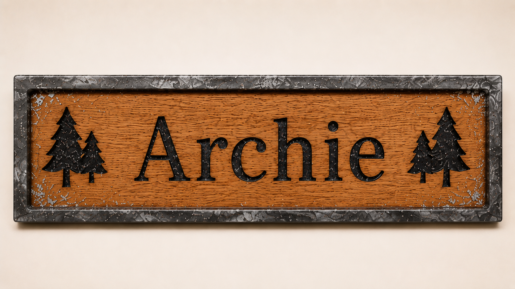 Veloura Classic Personalised Plaque - Style B